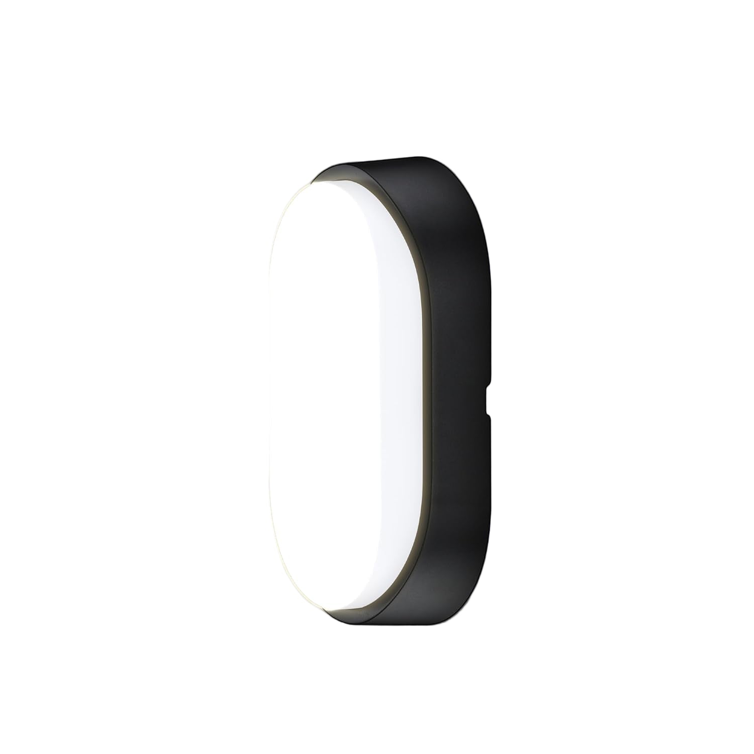 Luceco Eco Oval Outdoor LED Bulkhead Light Black IP54