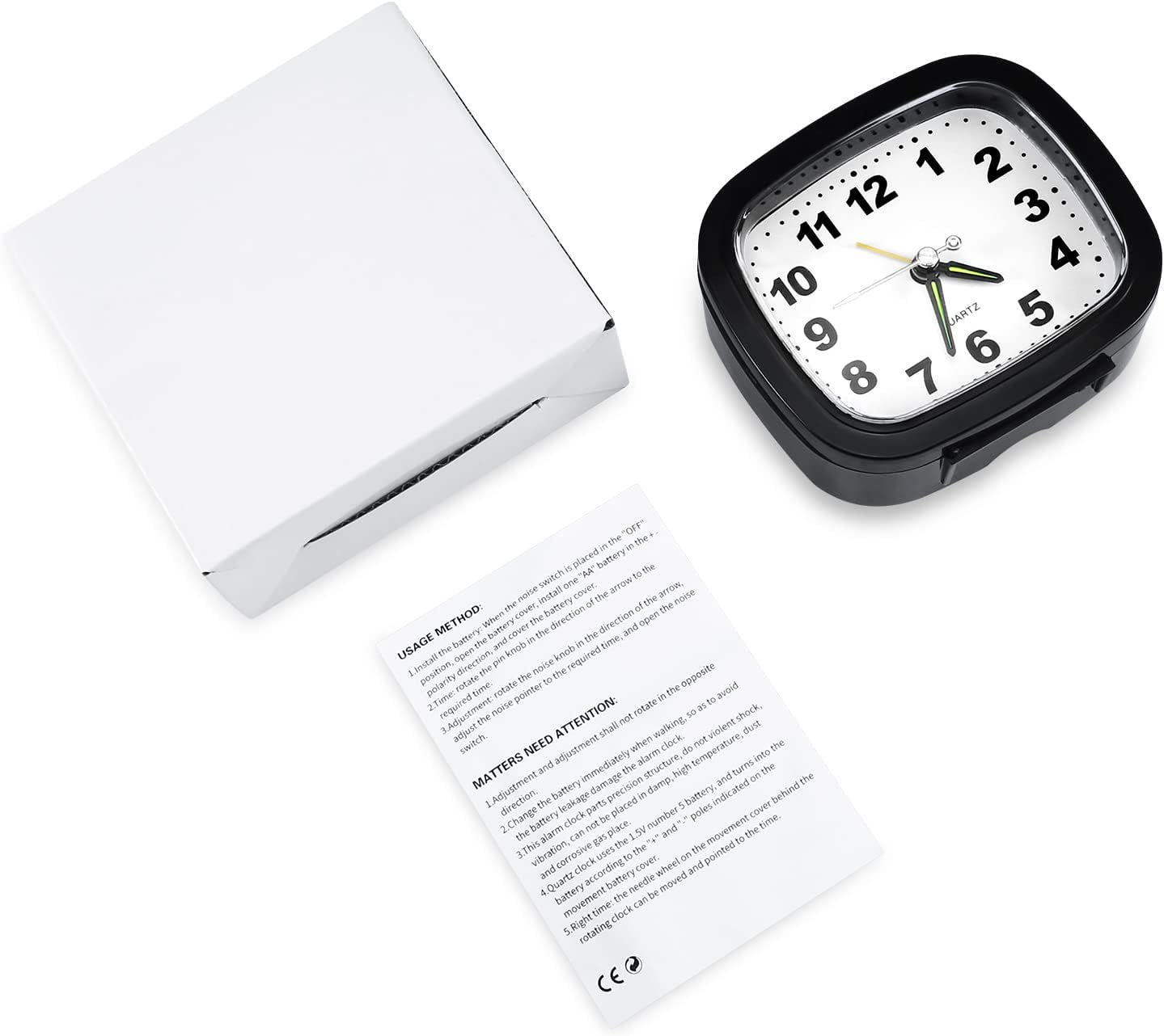 Ankilo Silent Analog Alarm Clock for Bedroom