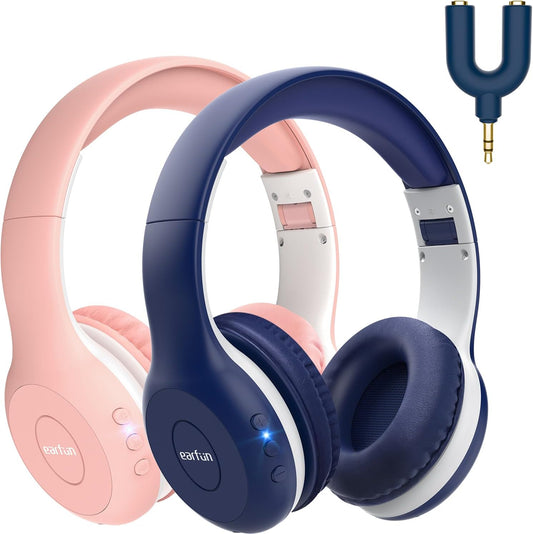 EarFun K2 Kids Bluetooth Headphones Volume‑Limited 40‑Hour Playtime