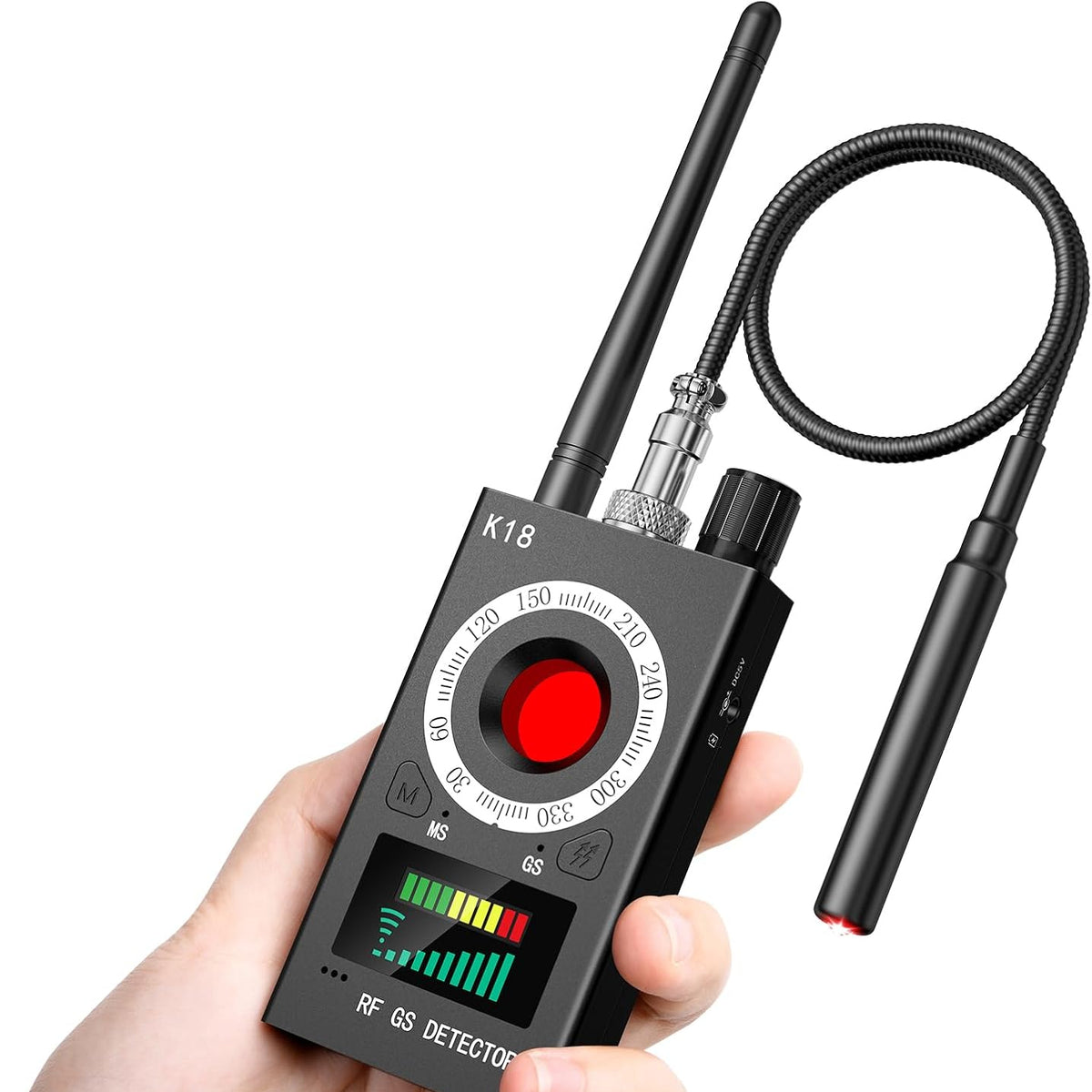 Menborn Anti Spy Hidden Camera and RF Bug Detector Black