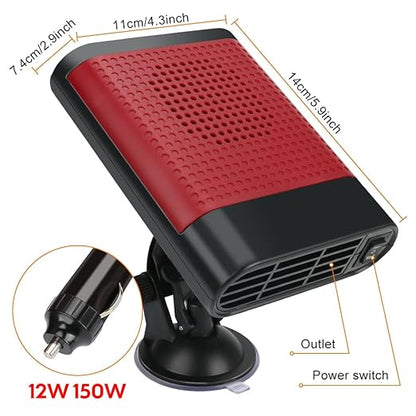 Showvigor Auto Air Purification Portable Car Heater & Defroster 150W 12V