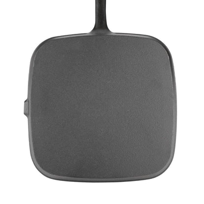 Vogue M653 Ribbed Square Skillet 9.5" Cast Iron Non-Stick