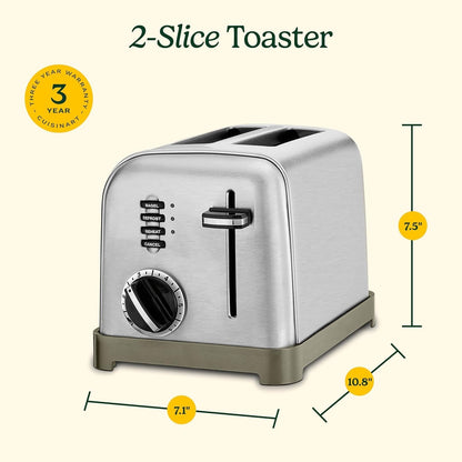 Cuisinart Metal Classic 2-Slice Toaster Brushed Stainless Finish