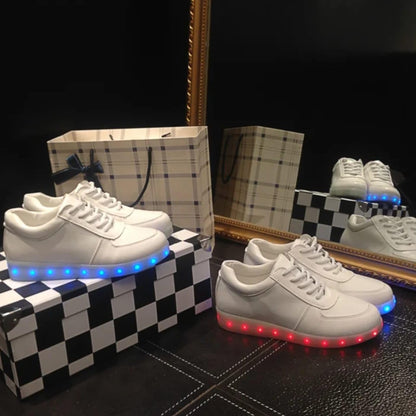 LED Light-Up Casual Shoes for Men – Vibrant Colors, USB Rechargeable