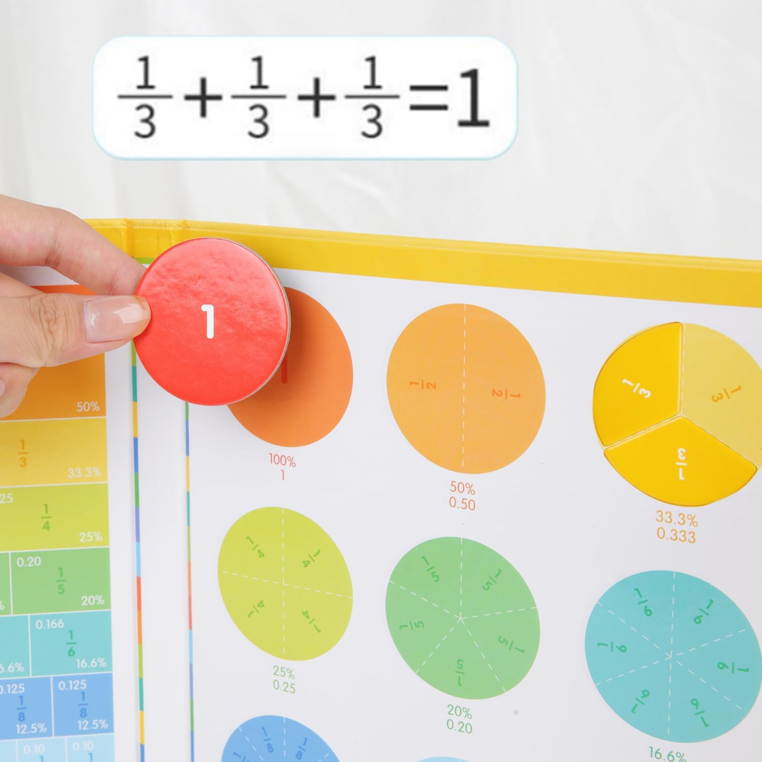 KOOMAL Magnetic Fraction Score Disk Educational Puzzle for Kids