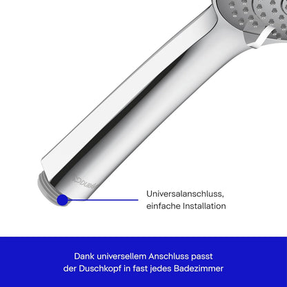 Duravit Universal 3-Jet Water-Saving Chrome Shower Head 110mm