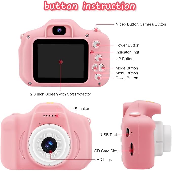 Children's Digital Camera Mini Portable Camera Rechargeable