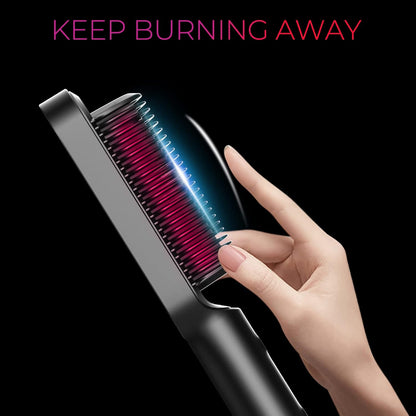 TYMO Ring 5-Temp Hair Straightener Brush with Fast Heating