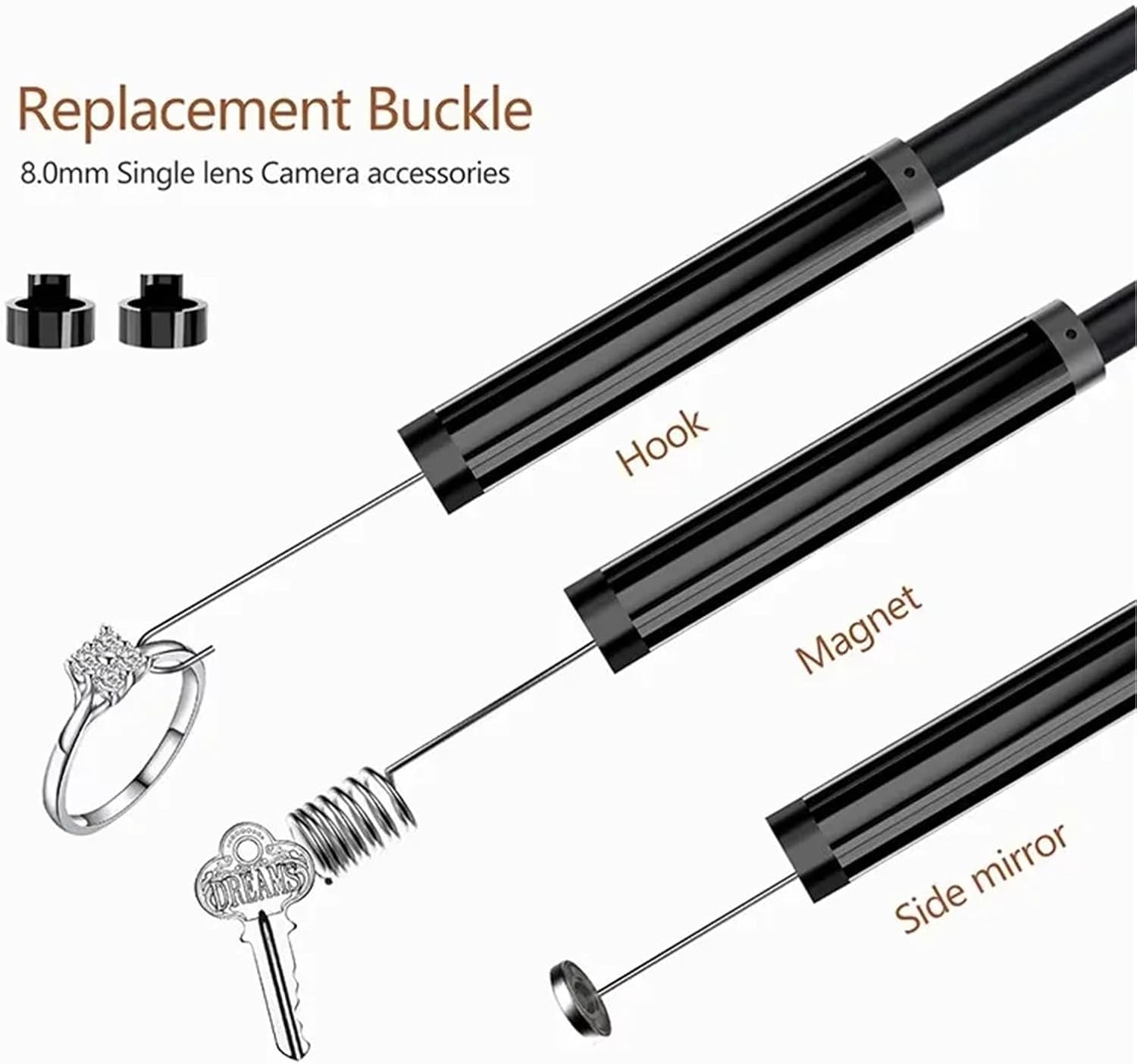 ZDAVSFR P100 Industrial Endoscope Camera 2.4-Inch IPS Screen 1080P HD Pipe Sewer Inspection Borescope IP68 Waterproof with LEDs 2600mAh for Car 15M
