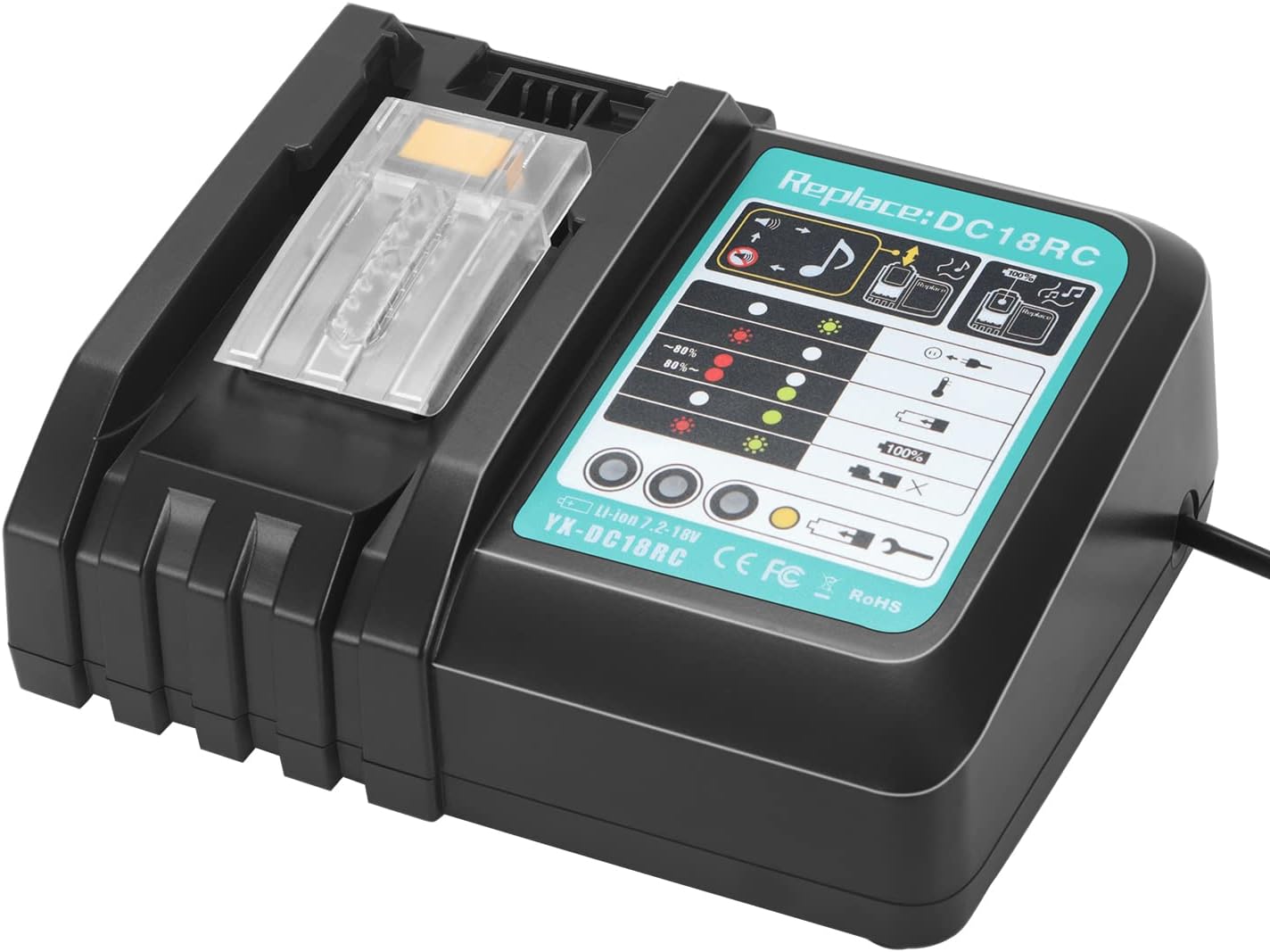DC18RC Fast Battery Charger 3A for Makita 14.4V-18V Tool Batteries