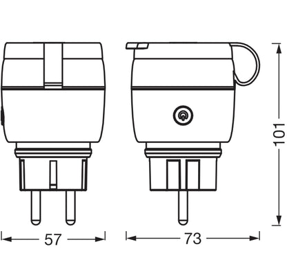 Smart Outdoor Plug with Energy Monitoring, ZigBee Control for Alexa & Google Home