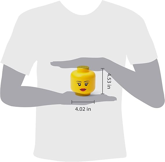 LEGO Storage Head for Kids Fun Organizer - Yellow