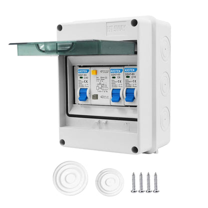 AXOTEN IP65 Surface Mount Fuse Box, 5 Modules, 40A