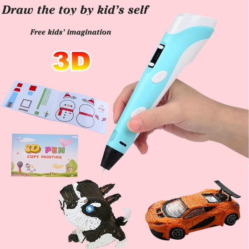 3D Printing Pen with Display and Starter PLA Filament Kit
