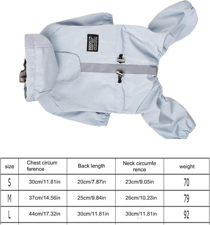 Raxove Reflective Waterproof Dog Raincoat with Hood