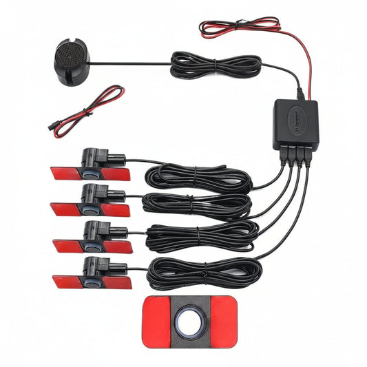 WXPYAQT PZ200-XK-16.5 Car Parking Sensor Kit 4 Sensors Reverse Radar Sound Alert