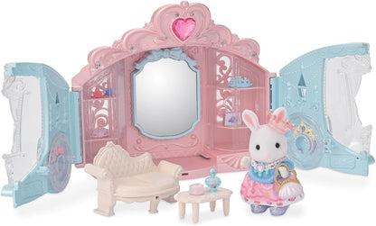 Sylvanian Families Elegant Dressing Room Playset with Snow Rabbit Figure