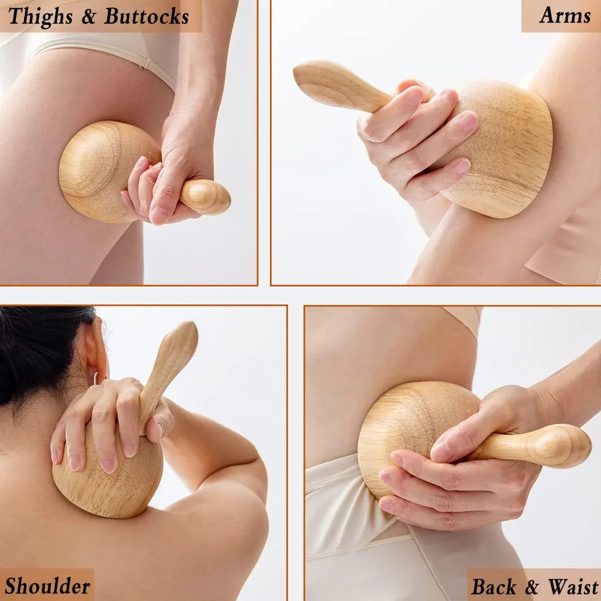 Wood Therapy Cup for Body Sculpting, Lymphatic Drainage, Cellulite Reduction Massage - Gomix Brands Outlet