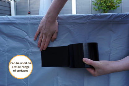 GTSE Wide Black 4‑Inch Heavy‑Duty Waterproof Duct Tape 100mm×50m