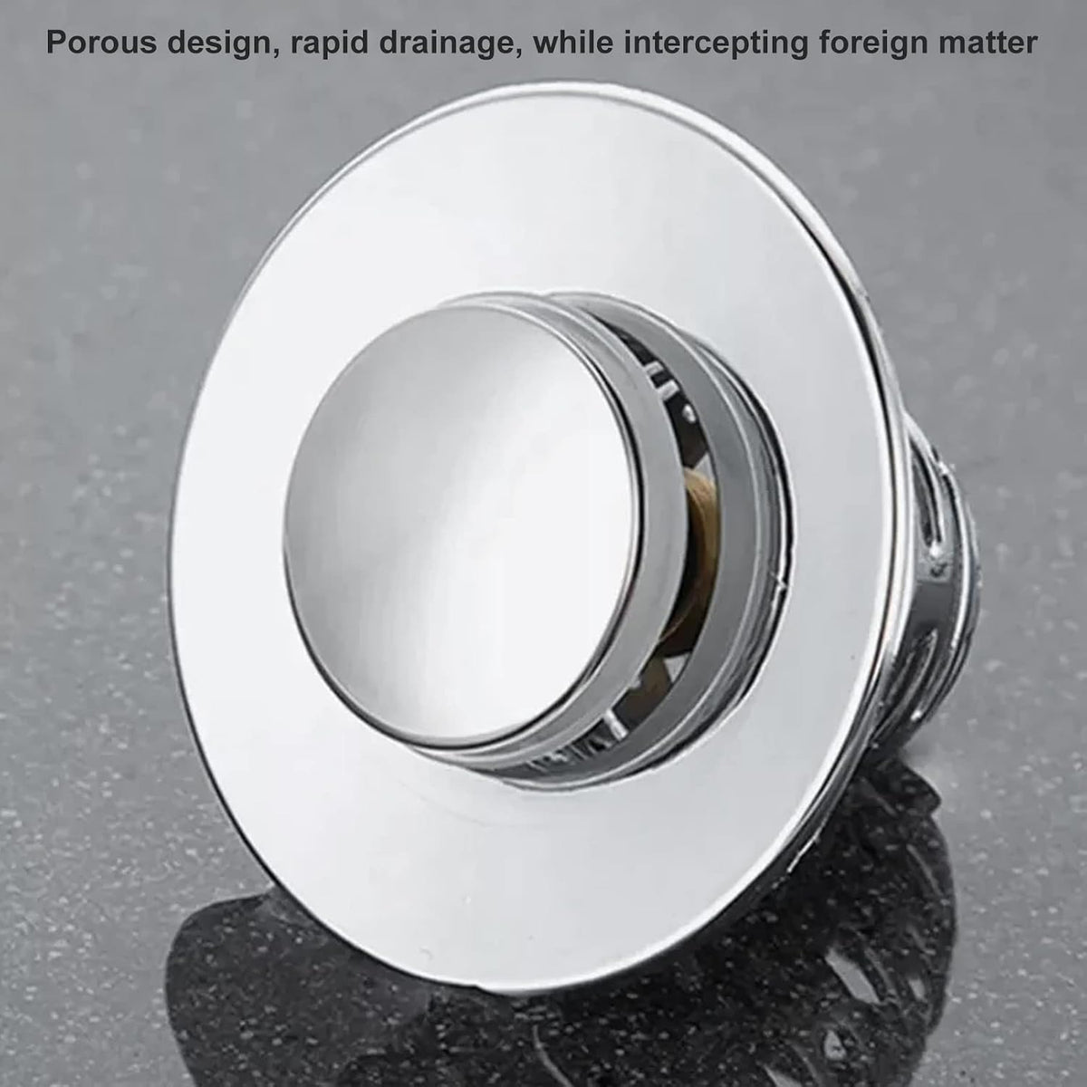 Miskall Wash Basin Bounce Drain Filter 2-Piece Pop Up Sink Drain Stopper Kitchen Bathroom Plug