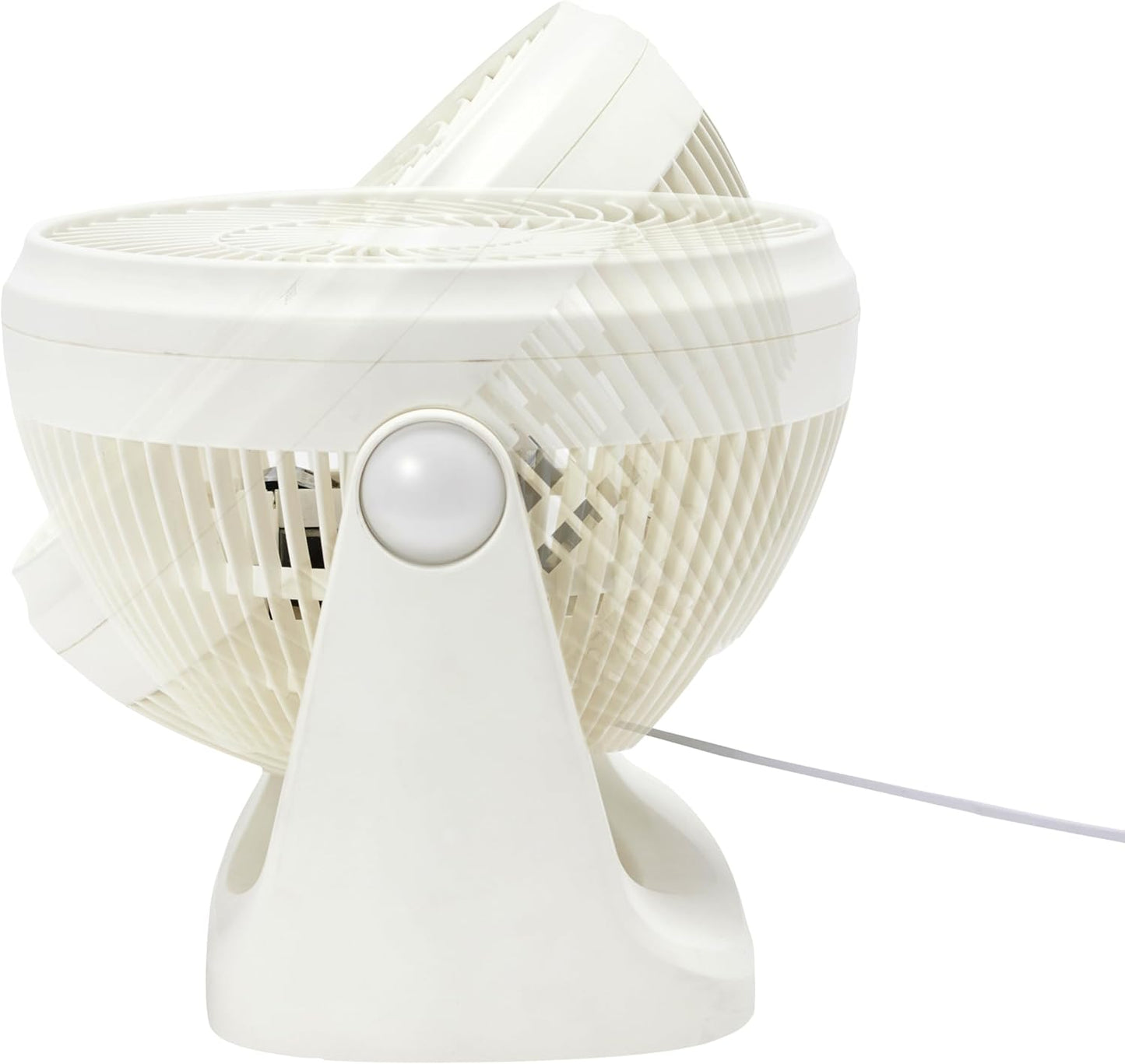 Amazon Basics Portable Desk Fan 18 cm Quiet Operation 3‑Speed White
