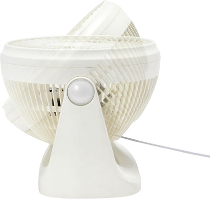 Amazon Basics Portable Desk Fan 18 cm Quiet Operation 3‑Speed White