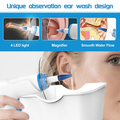Temodu W30 Rechargeable Electric Ear Wax Removal Kit with Irrigation System and Disposable Tips