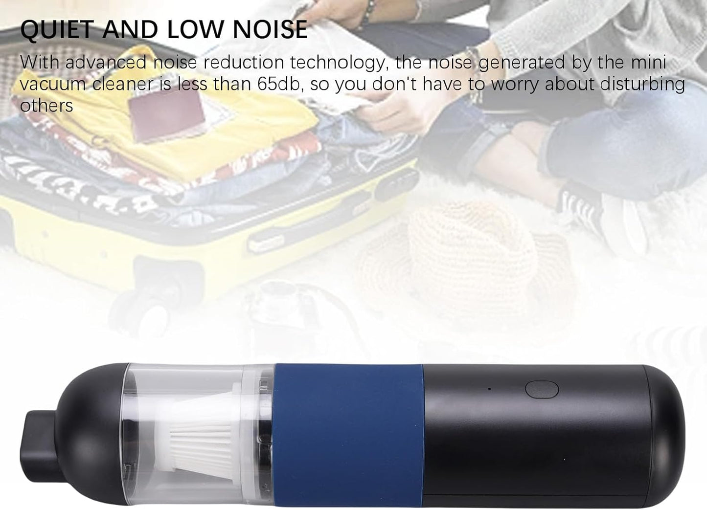 Powerful 4000Pa Mini Handheld Vacuum Cleaner – Cordless, Quiet