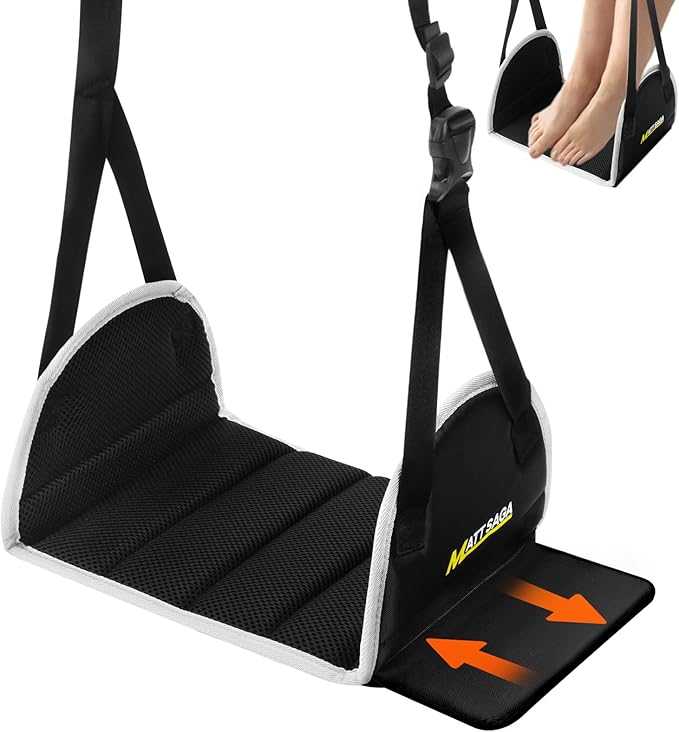 Adjustable Airplane Foot Rest Memory Foam Travel Hammock