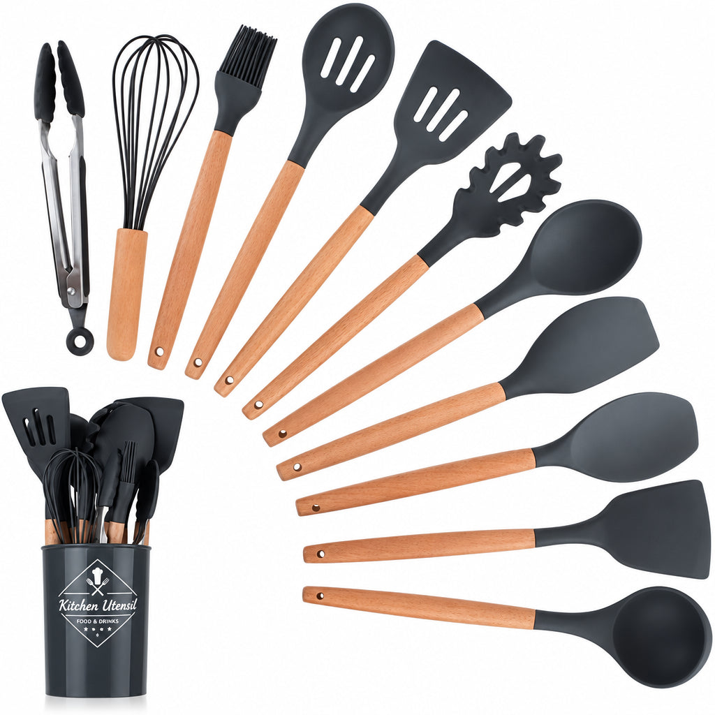 Ulalaza Silicone Kitchen Utensil Set