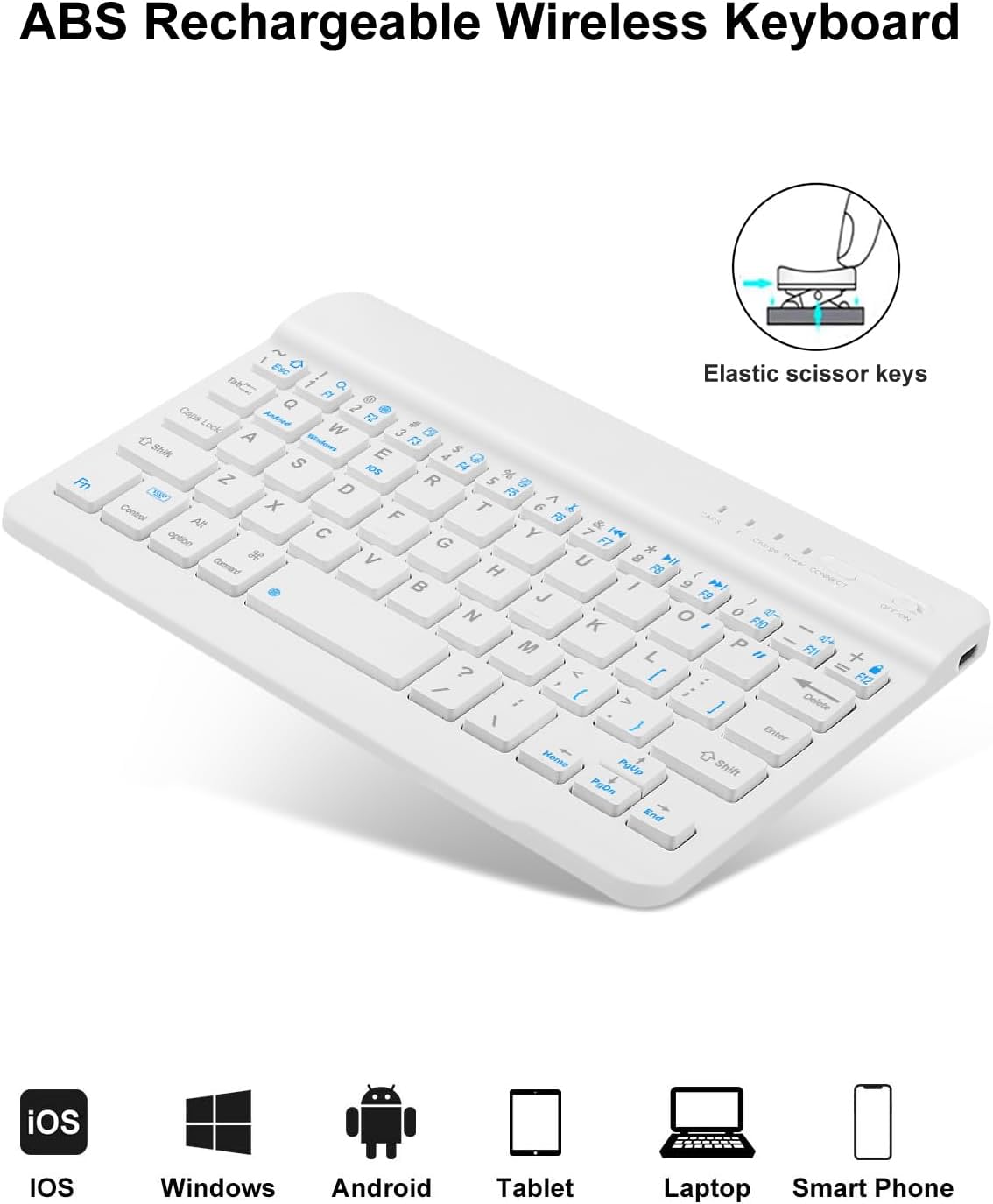 Blue Detachable Bluetooth Keyboard Case for Samsung Galaxy Tab A9