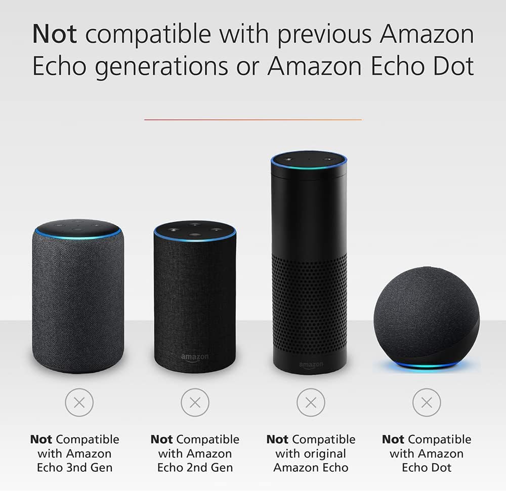 MISSION CABLES USB Charging Stand for Amazon Echo 4th Gen White