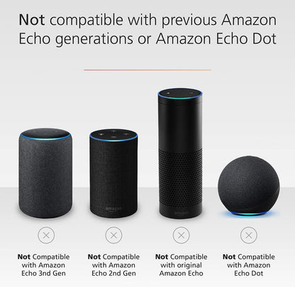 MISSION CABLES USB Charging Stand for Amazon Echo 4th Gen White