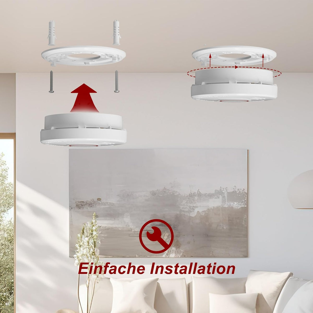 Welite TSS910 Photoelectric Smoke Detector Alarm
