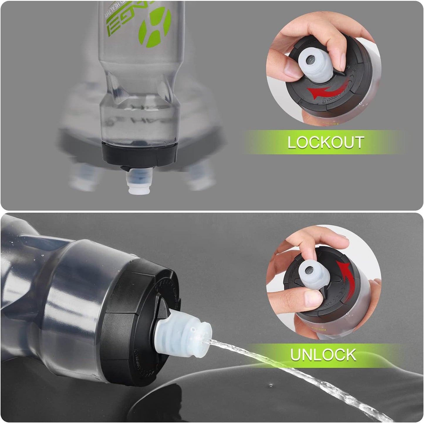 HASAGEI Bike Water Bottle Cage and 24oz Bottle Set – Lightweight BPA‑Free Holder for Road, Mountain & Kids Bikes