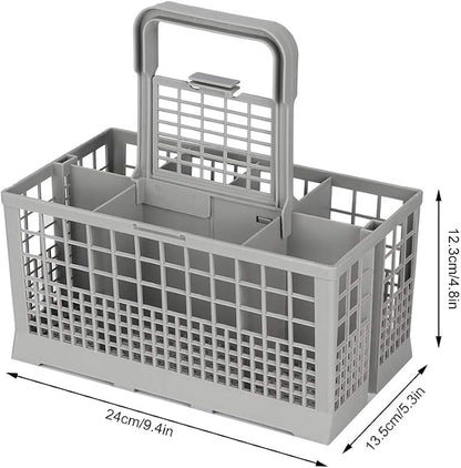 Universal Dishwasher Cutlery Basket 8 Compartments Grey