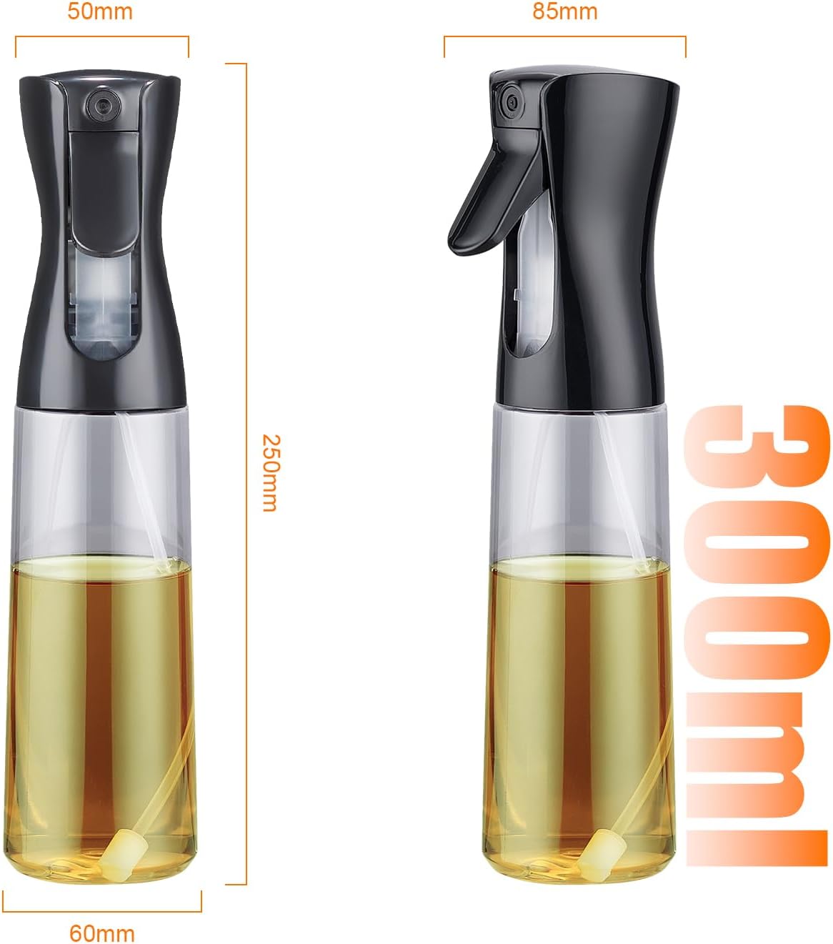 GRIFEMA 300ml Oil Sprayer Bottle for Cooking, BBQ, and Salads