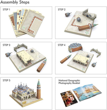 CubicFun National Geographic 3D San Marco Puzzle, 107 Piece Model