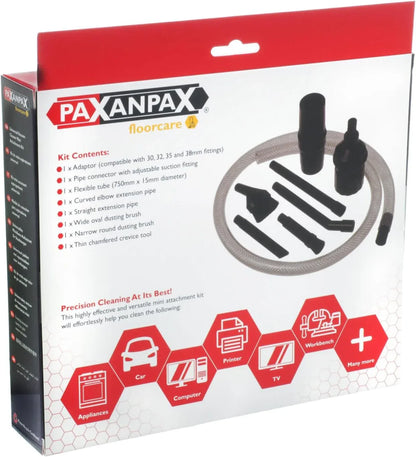 Paxanpax Universal Mini Vacuum Attachment Kit 30-38mm for Intricate Cleaning - Gomix Brands Outlet