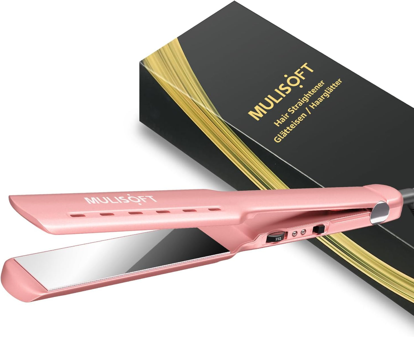 MULISOFT Compact Travel Hair Straightener with Nano Titanium Plates