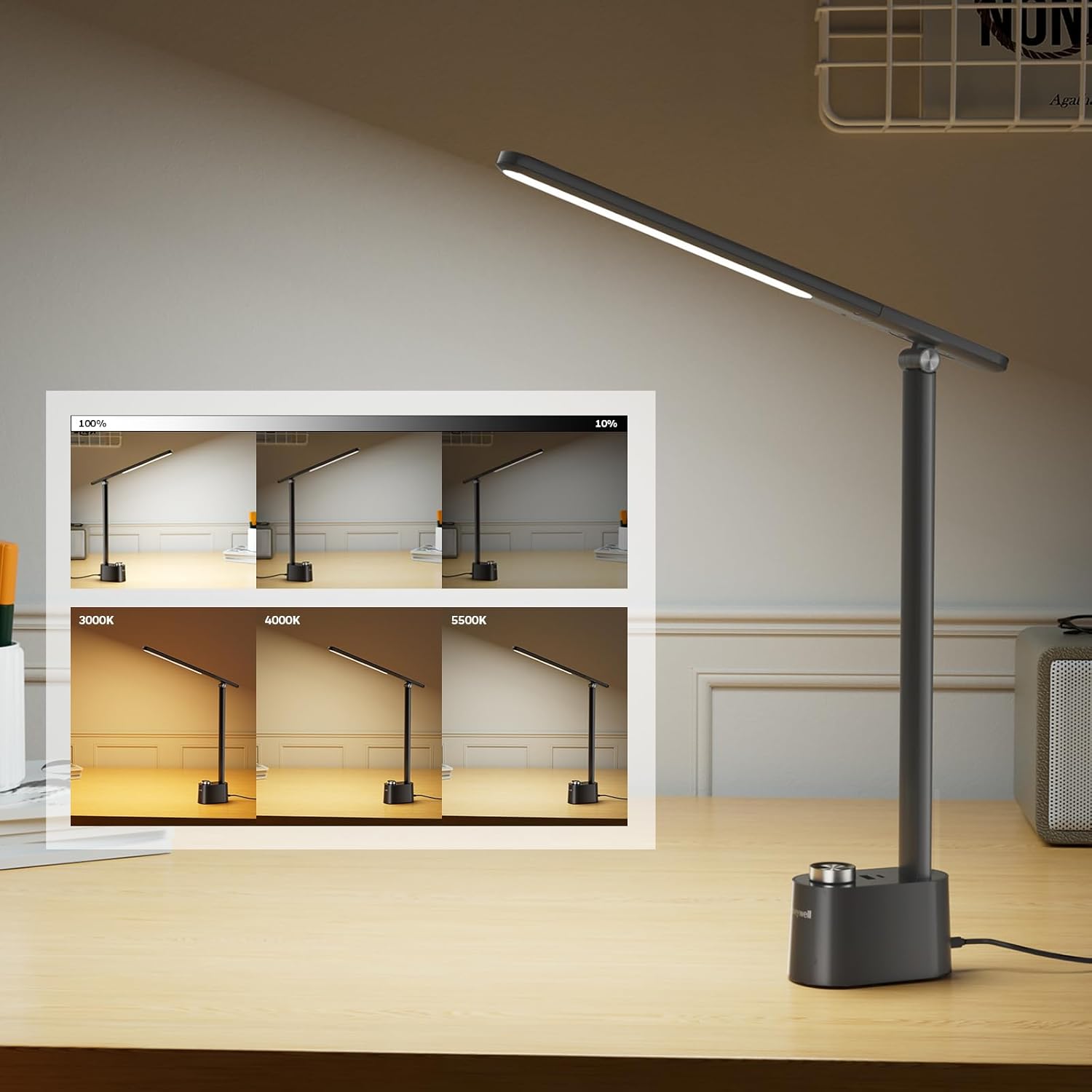 Honeywell H01 Pro Foldable LED Desk Lamp with USB Ports