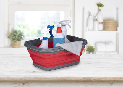 Dirt Devil Foldable 17L Red Bucket – Space‑Saving Cleaning & Camping