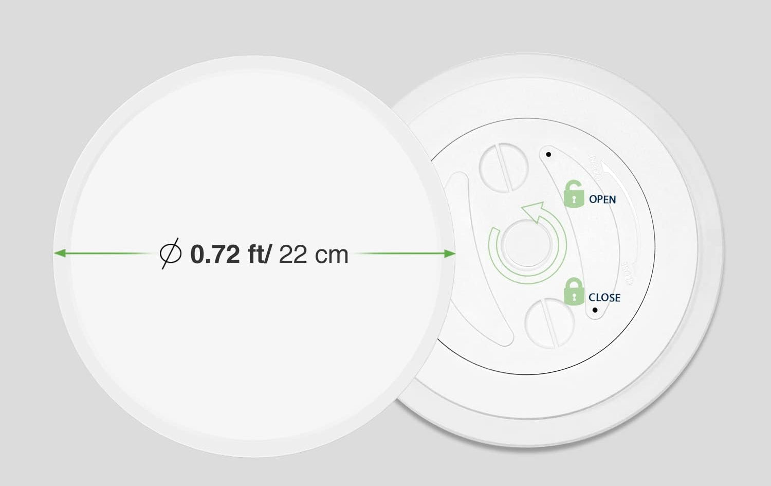 zemty LED Ceiling Light with Radar Motion Sensor 19W 4000K Flat Indoor Lamp 22cm 1800LM Round IP44 for Balcony Cellar Hallway Garage