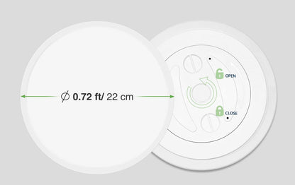 zemty LED Ceiling Light with Radar Motion Sensor 19W 4000K Flat Indoor Lamp 22cm 1800LM Round IP44 for Balcony Cellar Hallway Garage