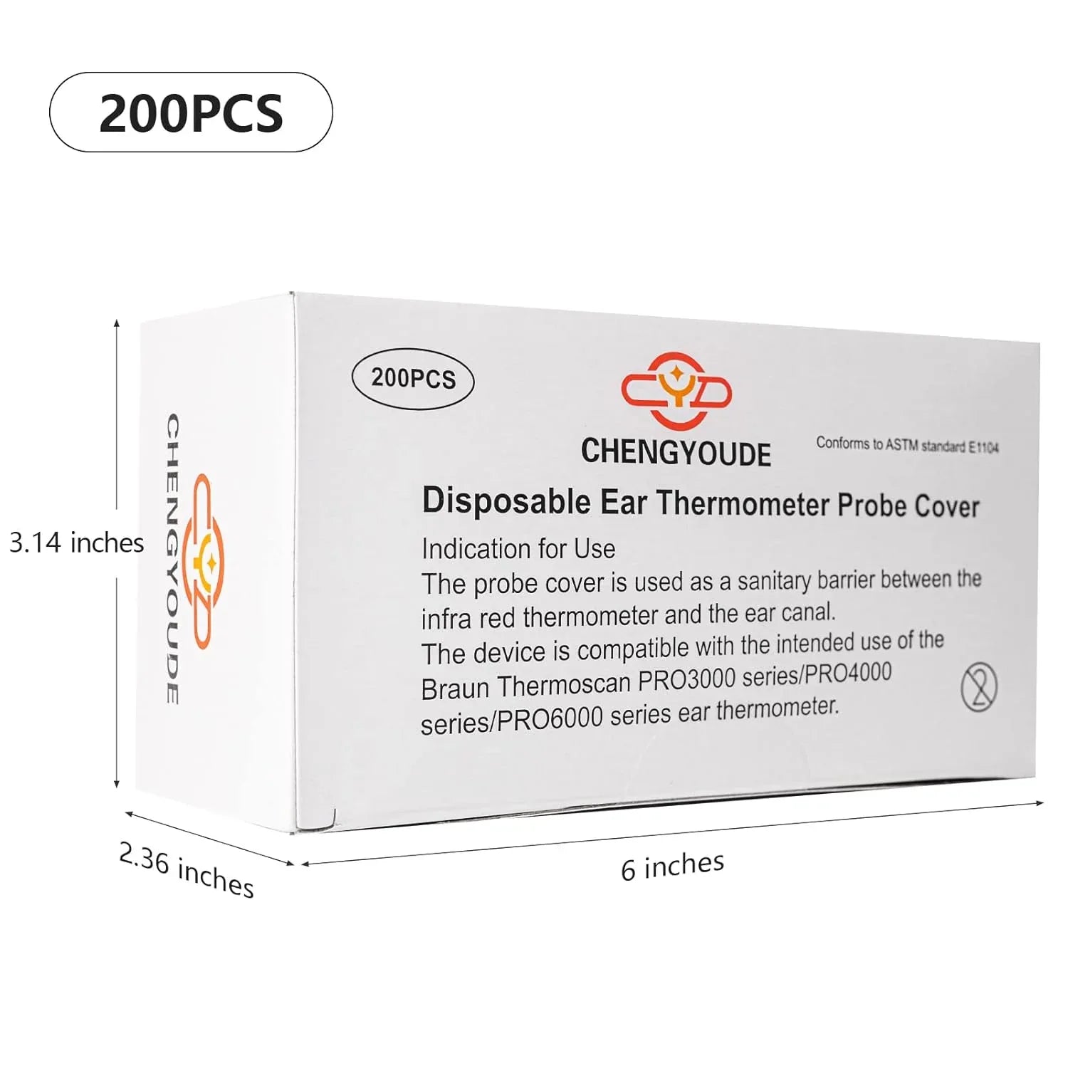 CHENGYOUDE Disposable Ear Thermometer Probe Covers for Braun pack of 20 - Gomix Brands Outlet