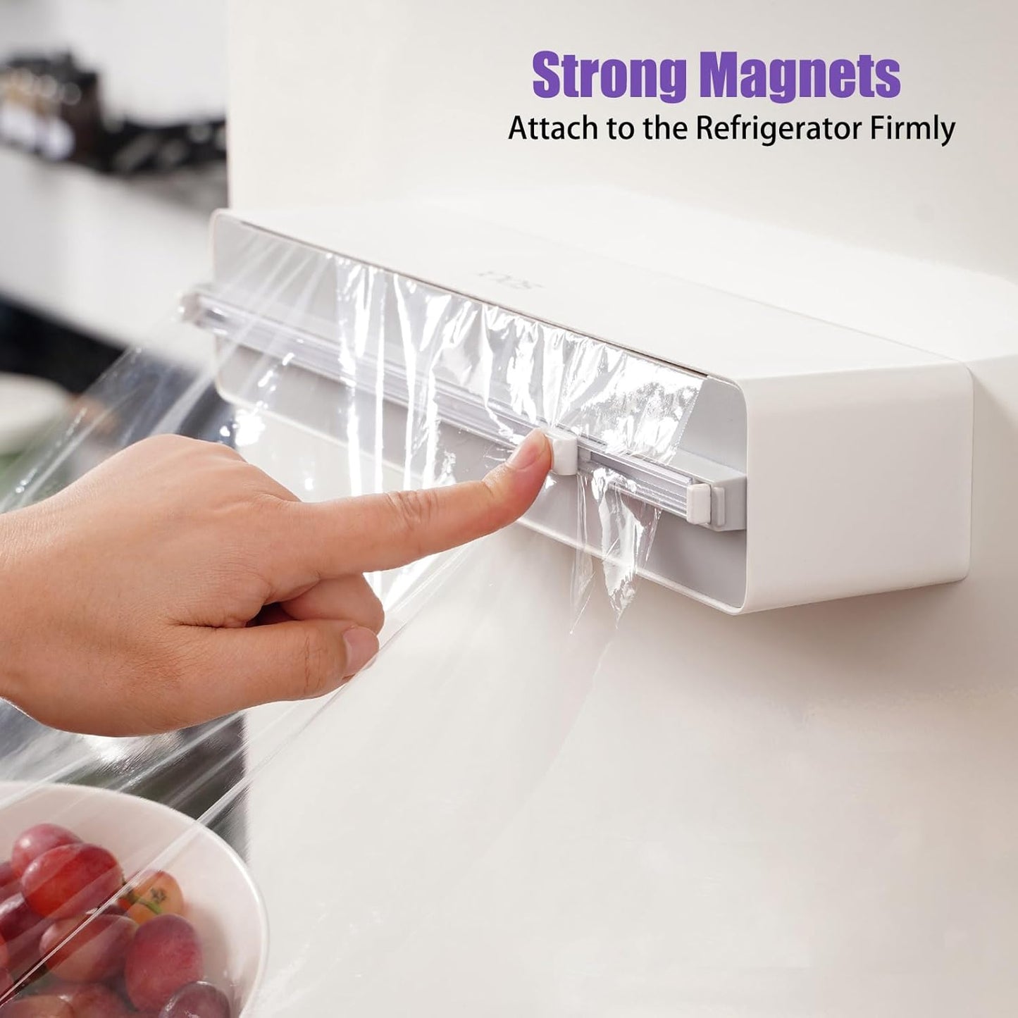 DEEMTON Magnetic Aluminium Foil & Plastic Wrap Dispenser with Cutter