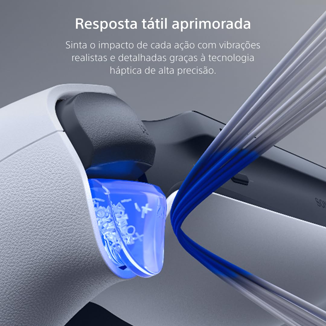 White PlayStation DualSense Wireless Controller with Haptic Feedback