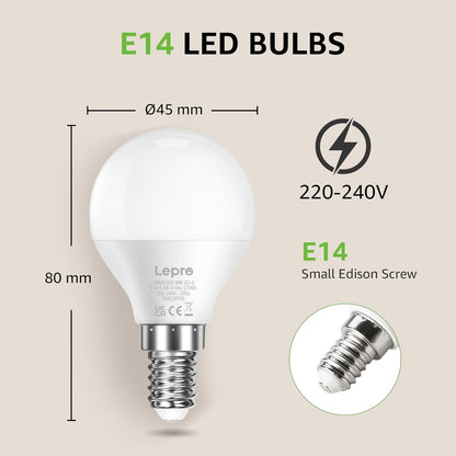Lepro E14 LED Lamp 6-Pack 4.9W 470 Lumen Warm White