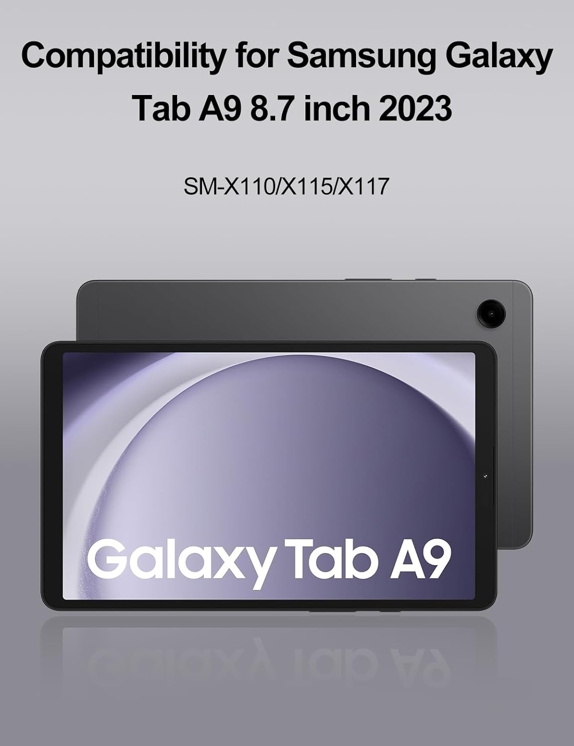 Blue Detachable Bluetooth Keyboard Case for Samsung Galaxy Tab A9