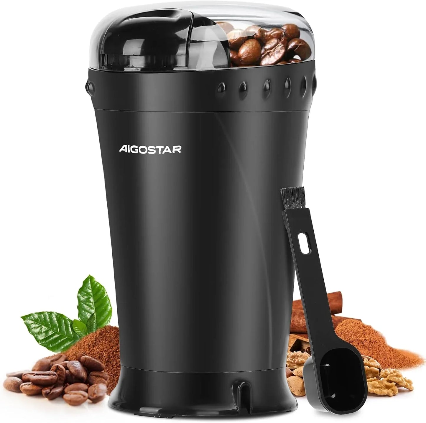 Aigostar Breath 30KYI Electric Coffee Grinder – 200W, 60g Capacity, Stainless Steel Blade - Gomix Brands Outlet